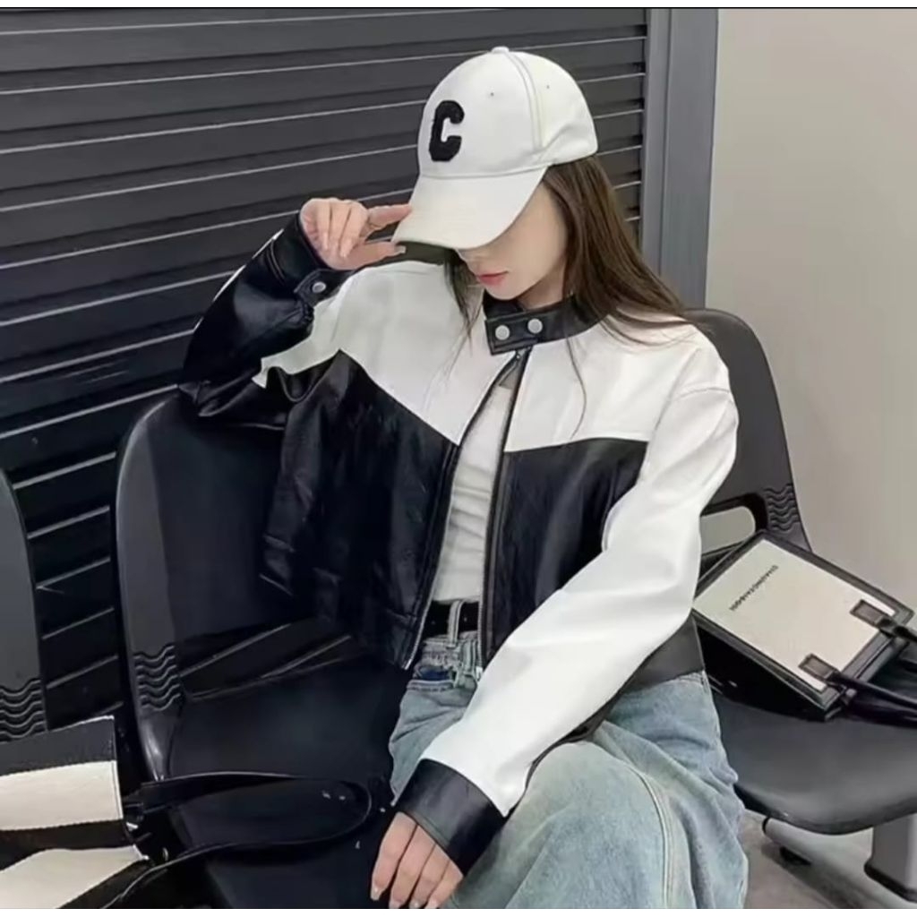 jaket kulit wanita/jaket kulit wanita premium grade A 2 warna casual by DN Leather