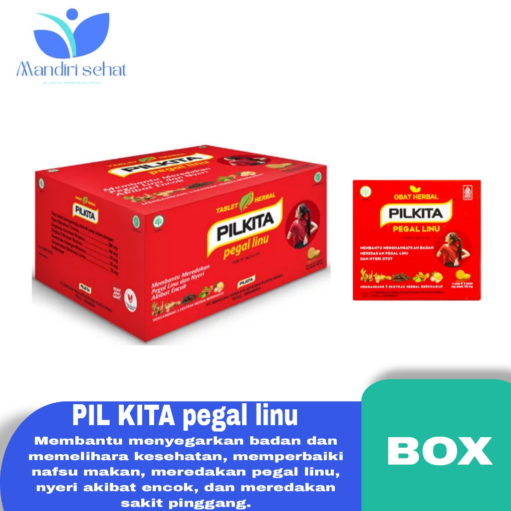 Pilkita Box Isi 100 Tablet - Obat Pegal Linu