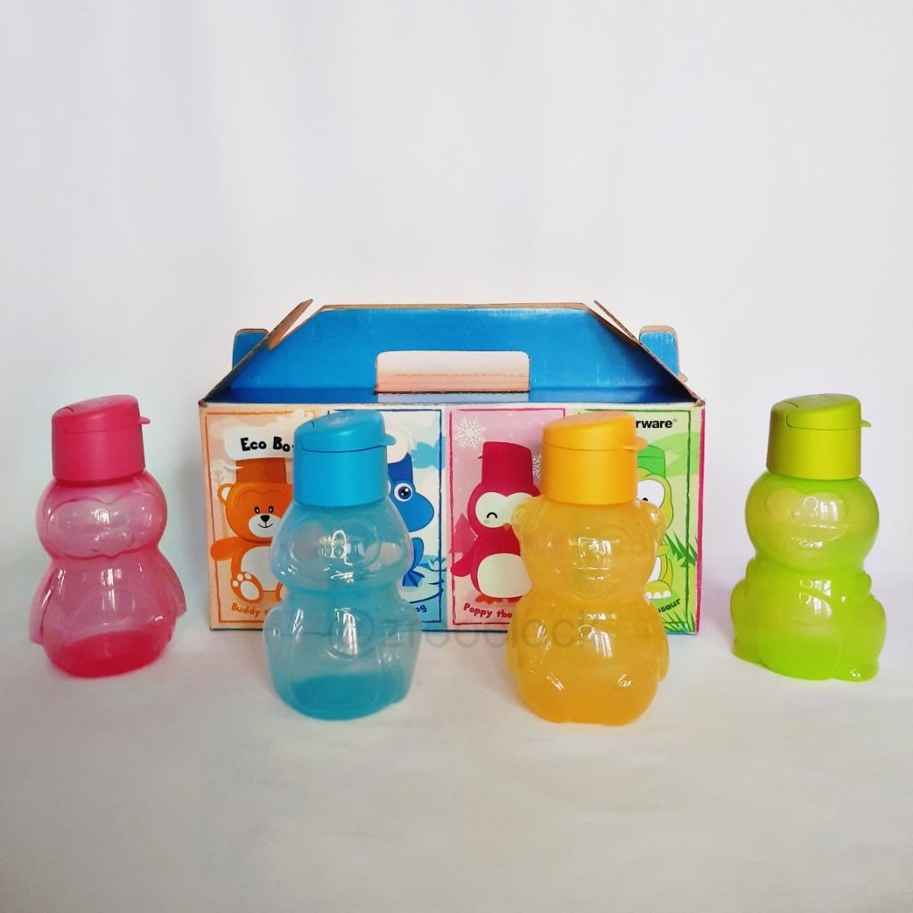 Eco Kids Dino 350ml TUPPERWARE / Botol Minum Anak 350ml / Botol Minim Anak Karakter / Botol Minum Di