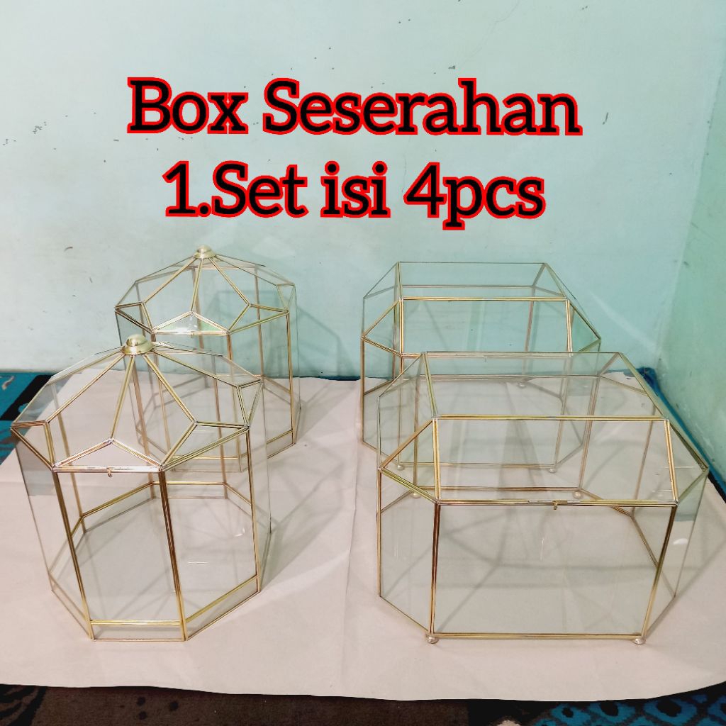

1set box terarium seserahan box hantaran nikah