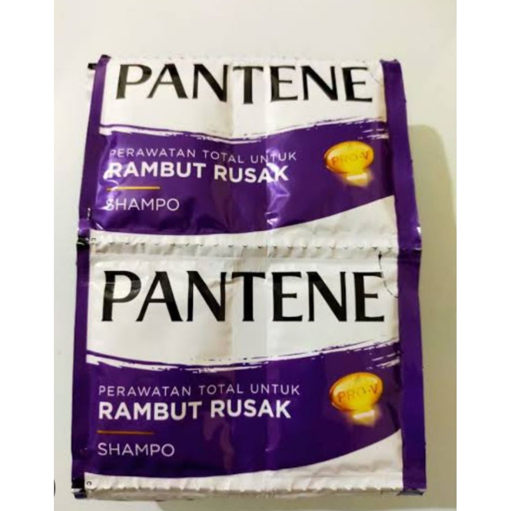 shampo Pantene perawatan rambut rusak 9 ML 1 renceng isi 12 SACHET