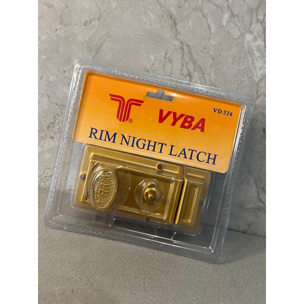 Kunci Pintu Tambahan VYBA Rim Night Latch Gembok Dalam Premium Model VD 226 Finishing Gold Kilap Ele