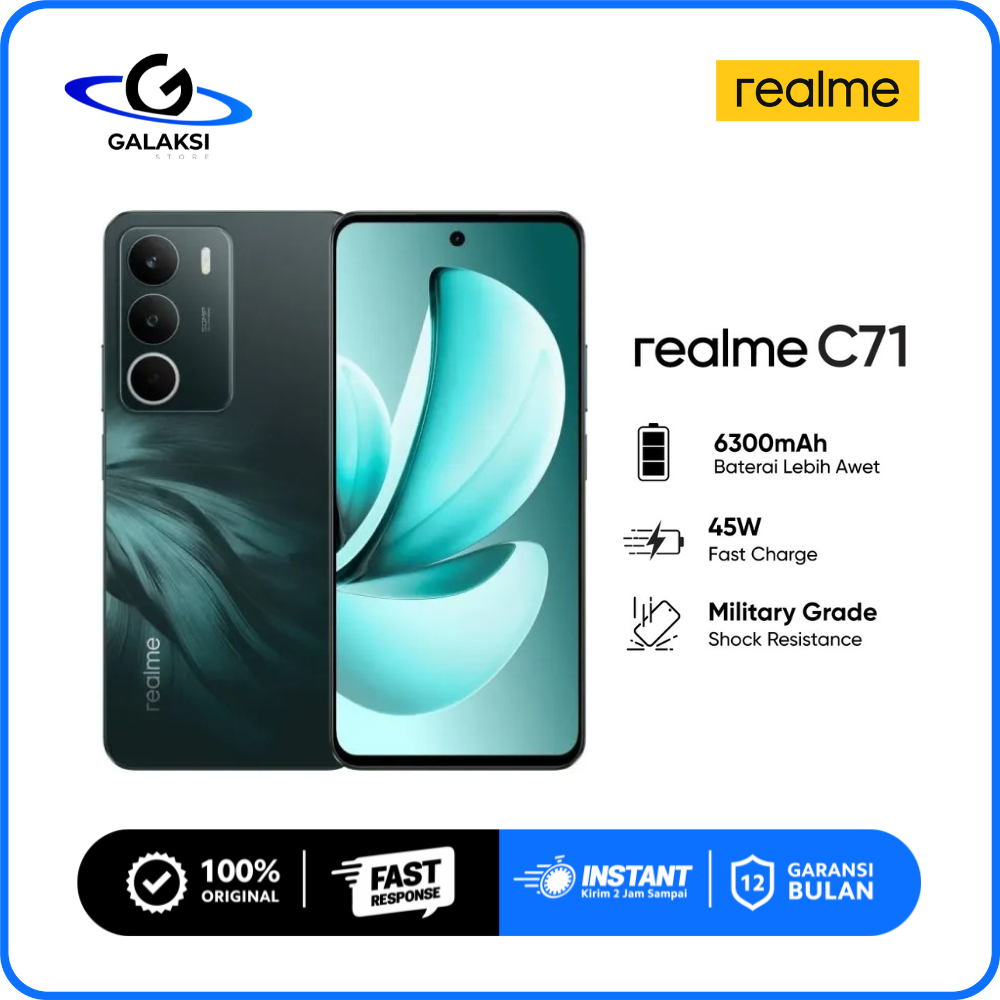 Realme C71 Terbaru 2025 | RAM 8GB ROM 128GB | Kamera 50MP | HP Fast Charging Murah | Garansi Resmi