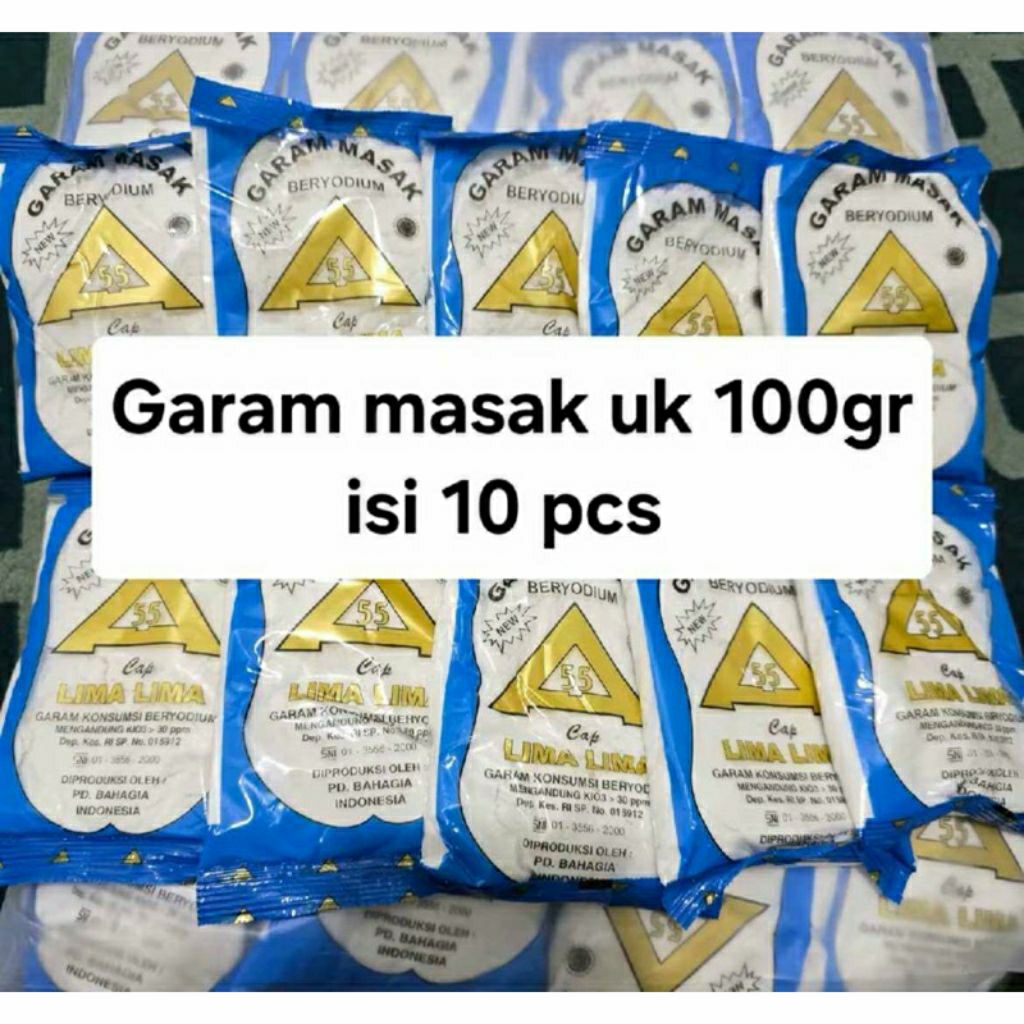 

10pcs Garam Masak Dapur Cap Segitiga Mas Beryoudium Salt Himalaya Termurah