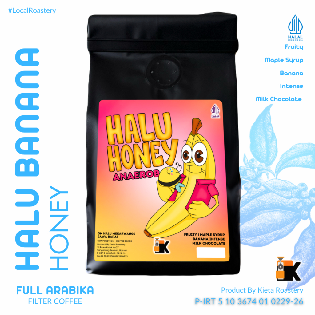 

Biji Kopi Arabika Gunung Halu Honey Banana 200gr