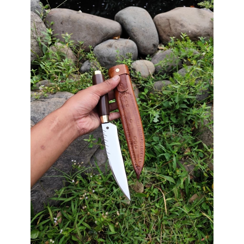 pisau mancing/berburu pb 15cm baja per bilah lengkung