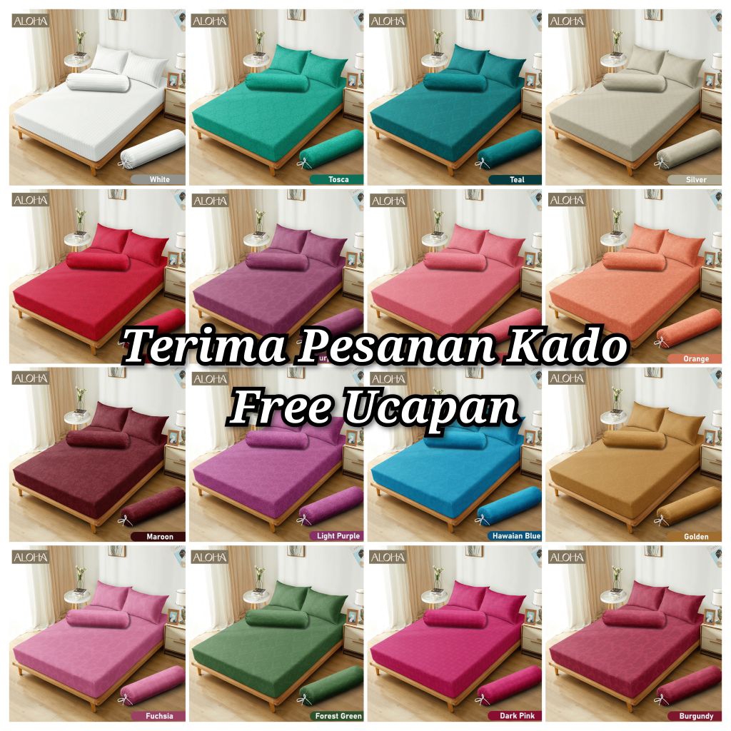 Aloha by Internal Sprei 160 180 Queen King 160x200 180x200 Motif Polos Hadiah Ulang Tahun Hadiah Per