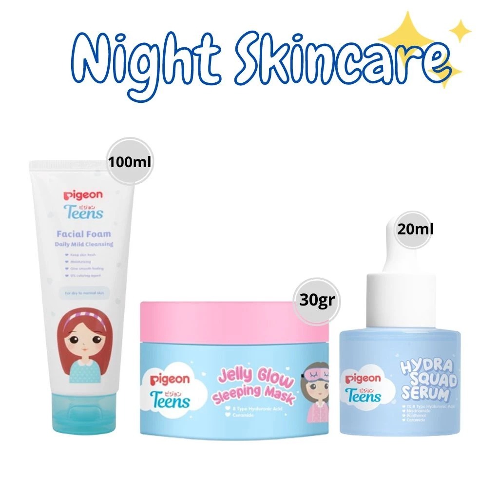 Pigeon Teens Paket  Paket Night Skincare BESAR