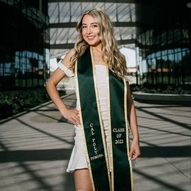 Selempang Wisuda Satin Lis 2 Warna | Selempang Wisuda Stanford | Custom Bordir Nama Gelar | Bordir L