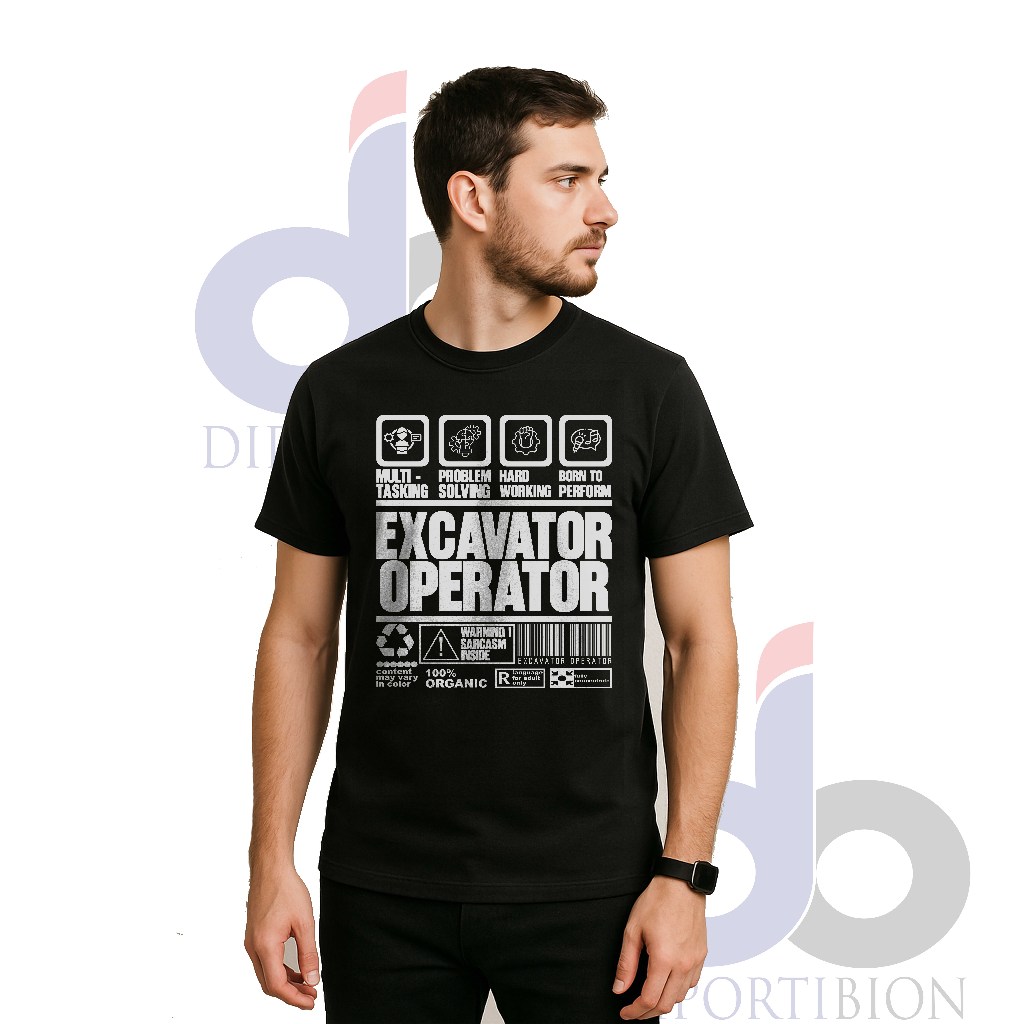 Kaos Label Parody Excavator Operator | Operator Excavator Label Parody