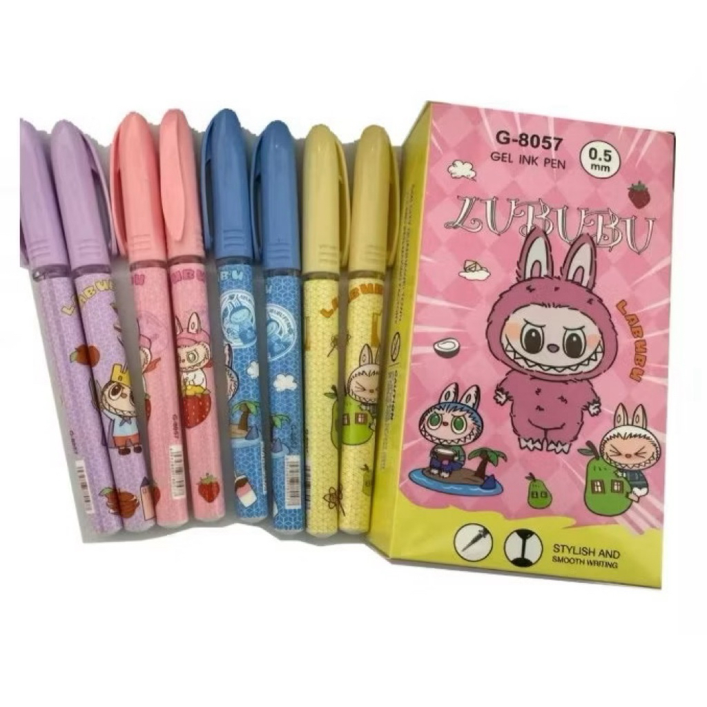 

Paket pulpen gel warna hitam Random motif