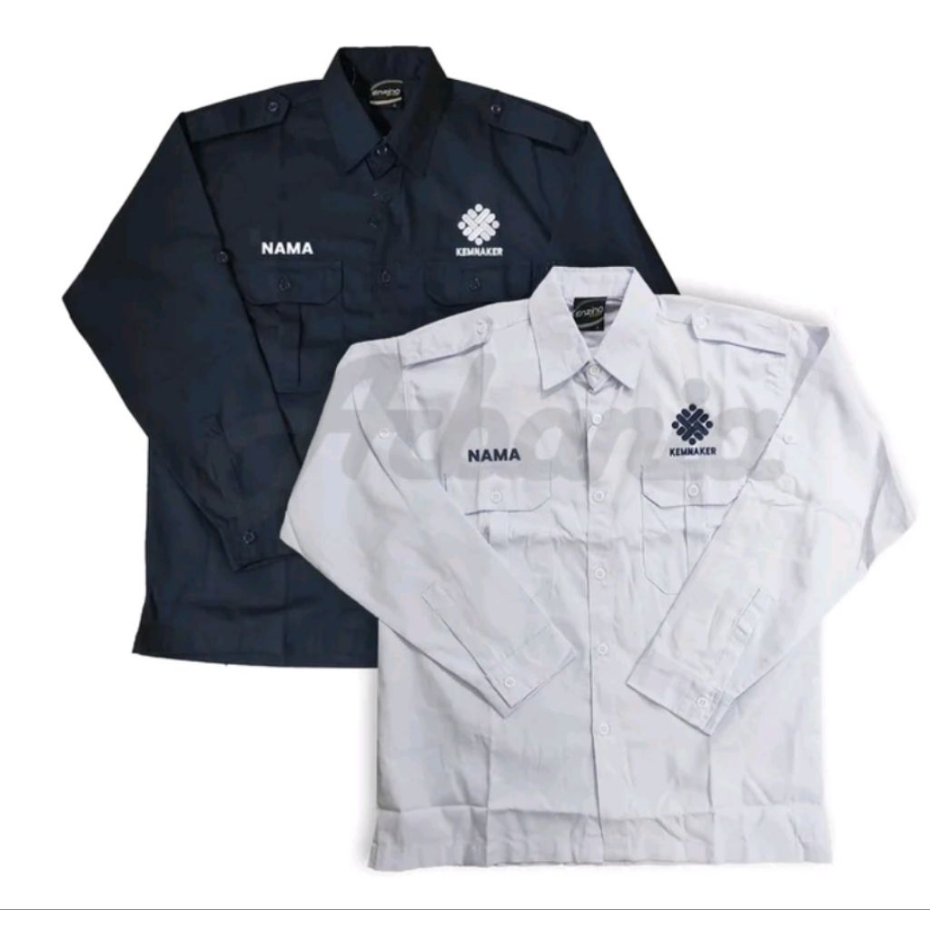 kemeja kemnaker baju kemnaker seragam kantor panjang