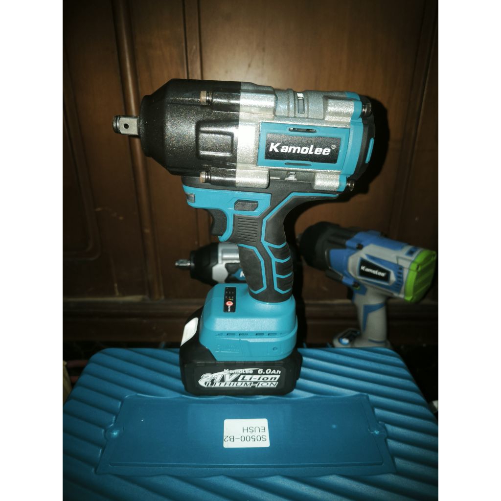 Impact/Impek Wrench Kamolee/Kamole DTW 800 2100nm+Baterai 6ah 2pcs.Termurah.Baru.COD