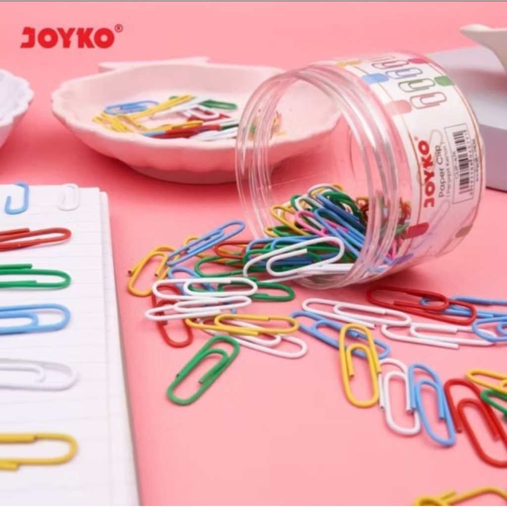 

Paper Clip 28mm Warna Warni / Klip Kertas Clip-474 Joyko isi 160 pcs