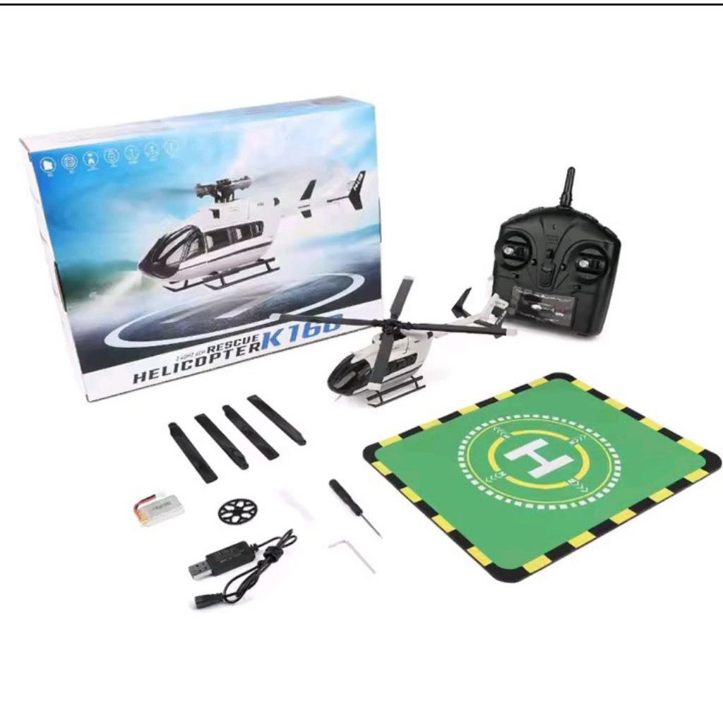 Rc helicopter K160 2.4G  dengan 4 chn 6 Axis gyro brushless