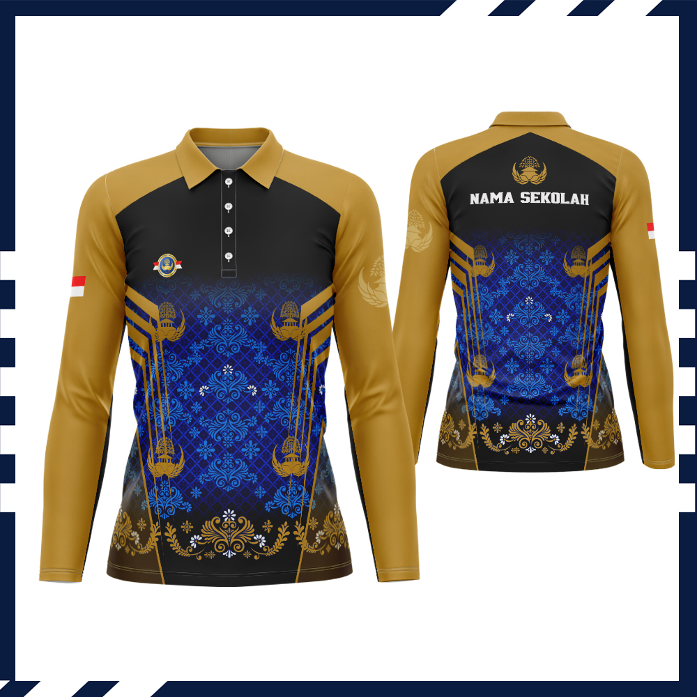 Baju Korpri  Kaos Jersey KORPRI Baju Korpri Pria Baju Korpri Wanita Terbaru Kerah Seragam Batik Korp