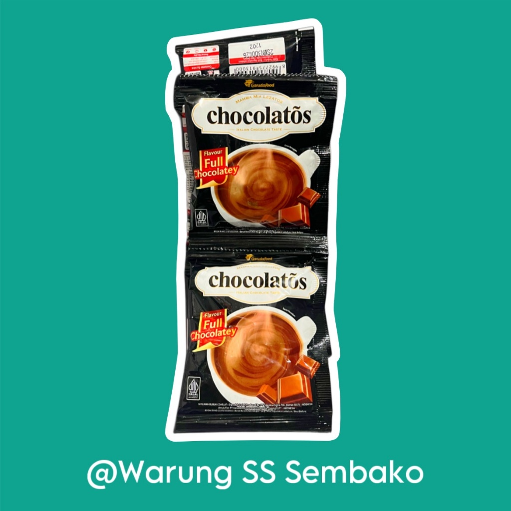 

Chocolatos Drink Coklat Bubuk warna hitam 1 renceng isi 10 pcs