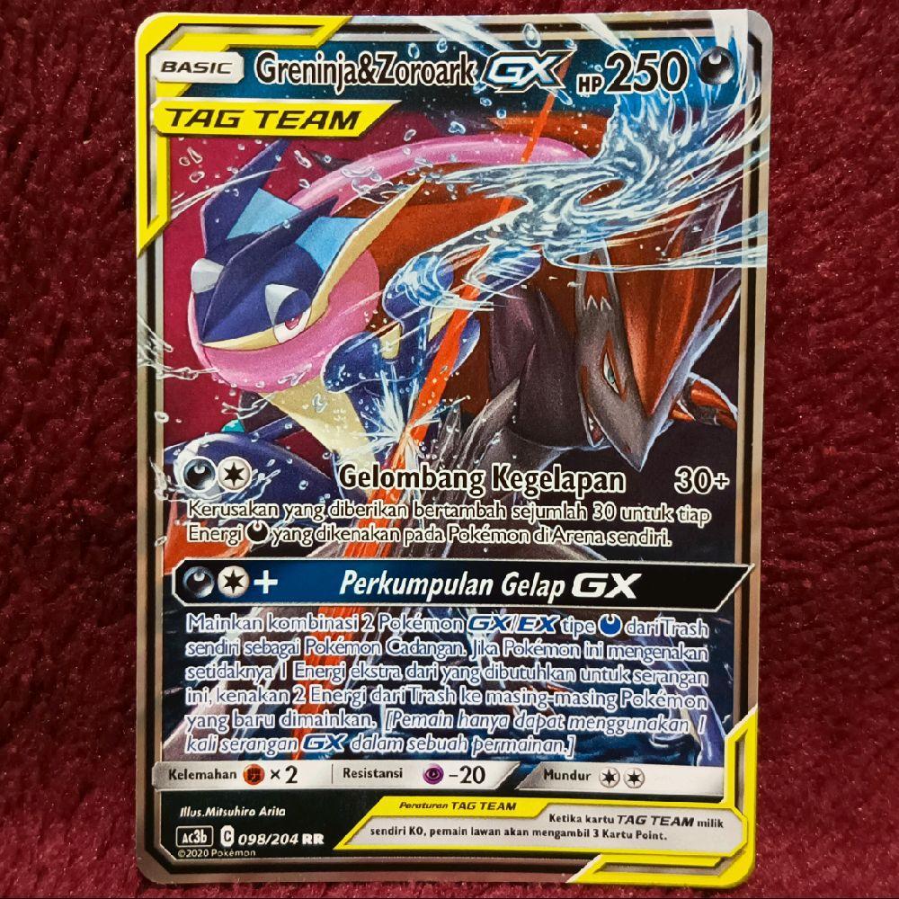 Greninja & Zoroark GX RR Tag Team - Pokemon TCG Indonesia foil