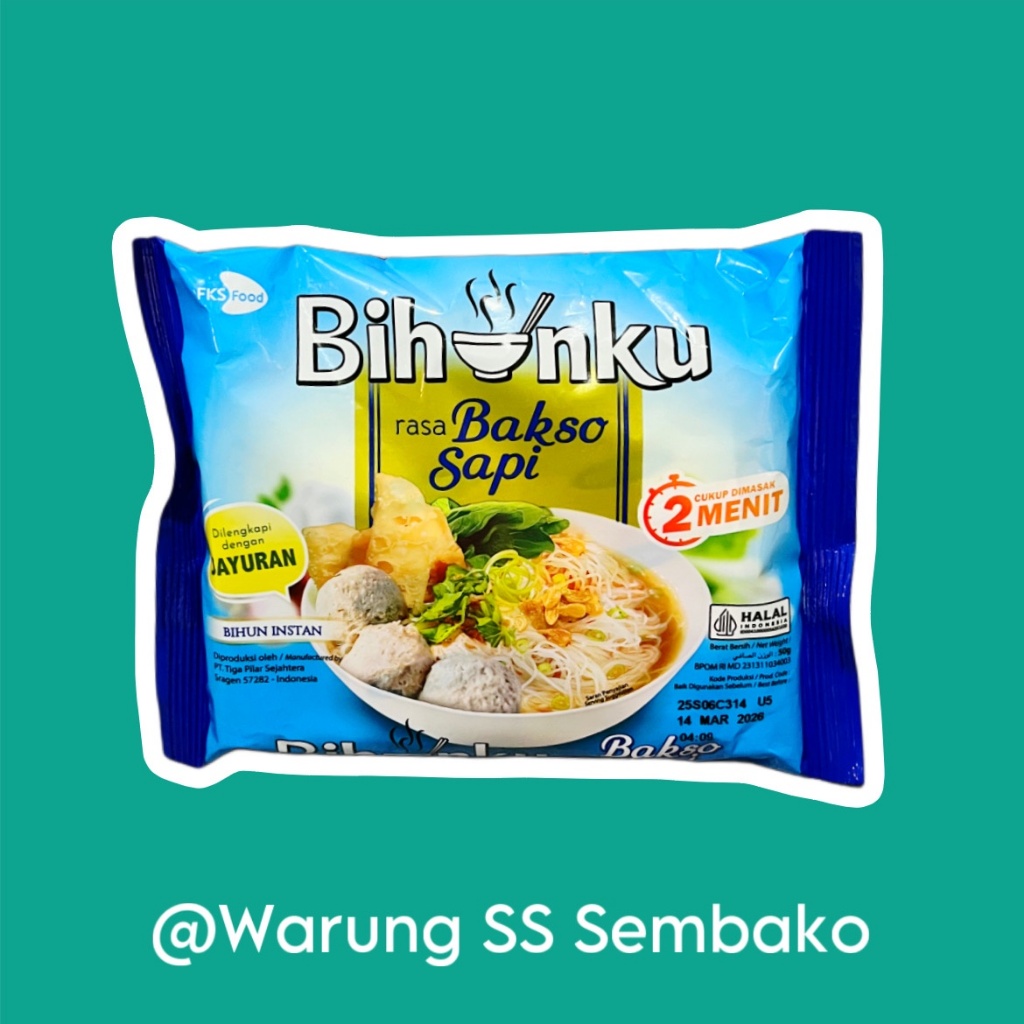 

Bihunku Bihun Instan Rasa Bakso Sapi 1 pcs