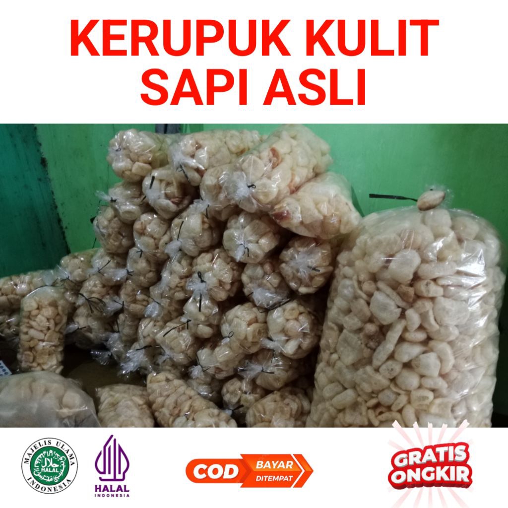 

Kerupuk kulit sapi dorokdokKerupuk kulit sapi krecek