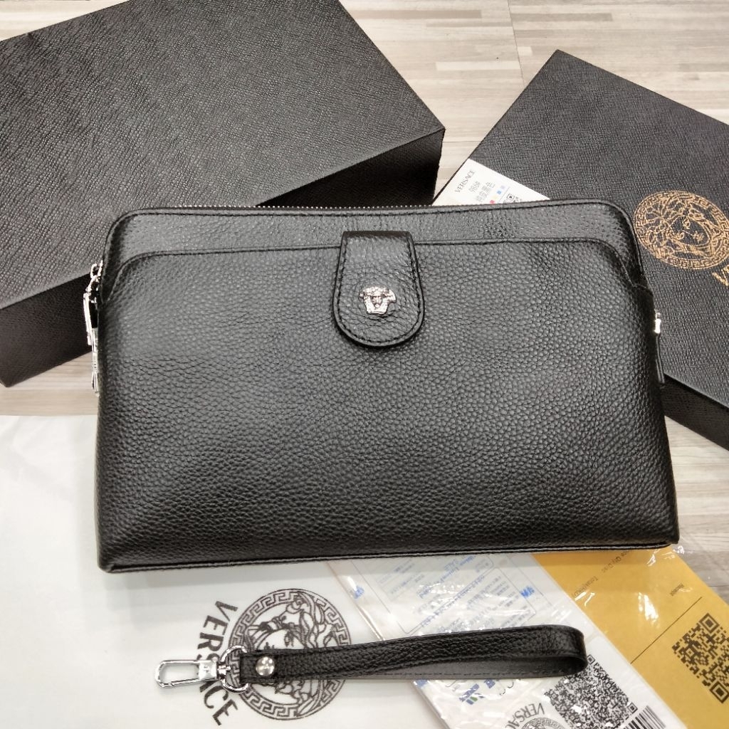 Handbag Kulit Kunci Kode Versace Clutch Bag Tas Tangan Kulit Co