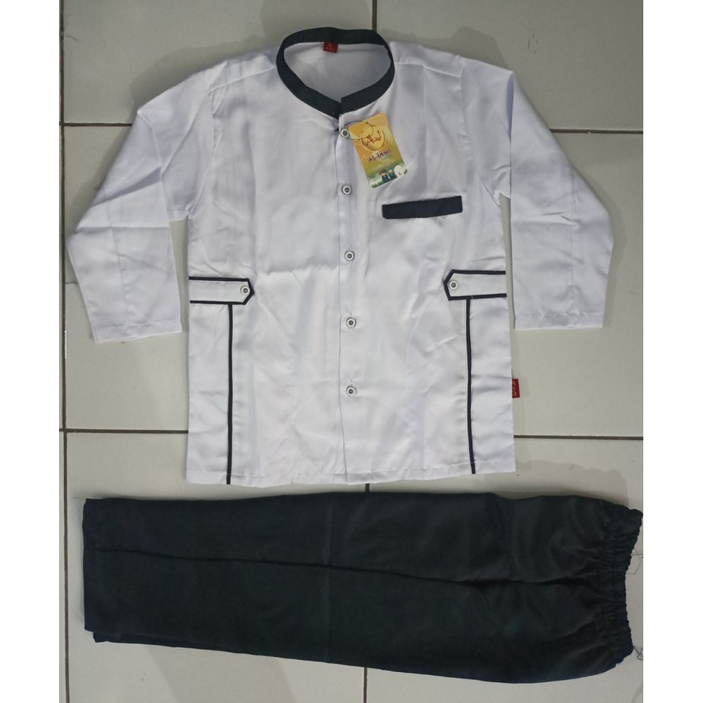 jasko setelan Koko putih anak laki-laki by a&j