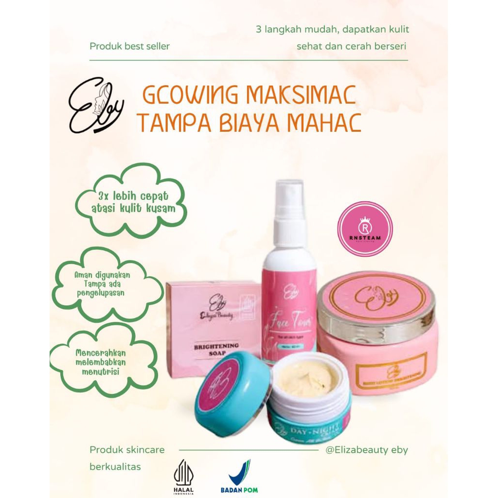 Paket lengkap eby by eliza beauty/paket lengkap Eliza beauty bpom