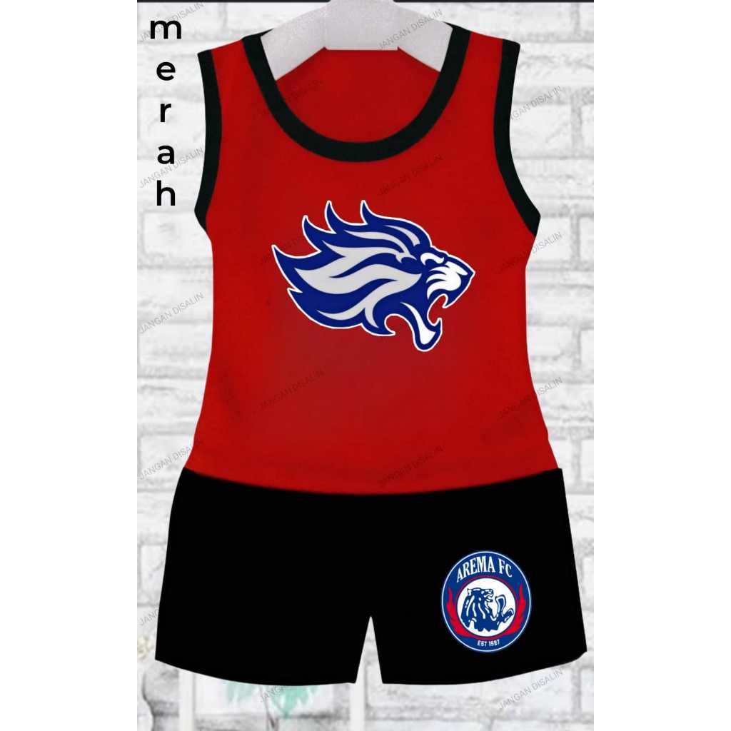 Setelan Anak Arema FC jersey santai fans sport unisex cowok cewek lucu murah