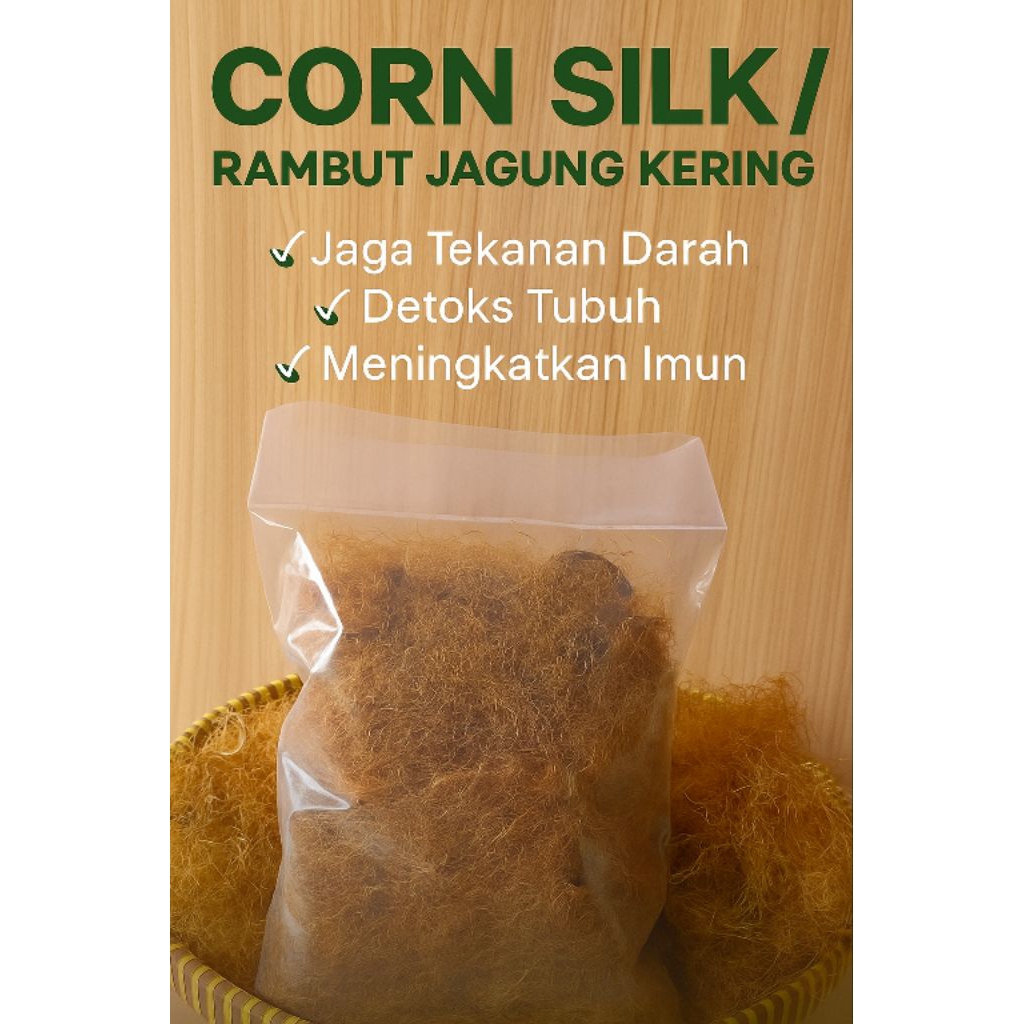 

Bahan Teh Herbal Rambut Jagung Kering - Corn Silk Tradisional untuk Ginjal , Diabetes & Kolesterol