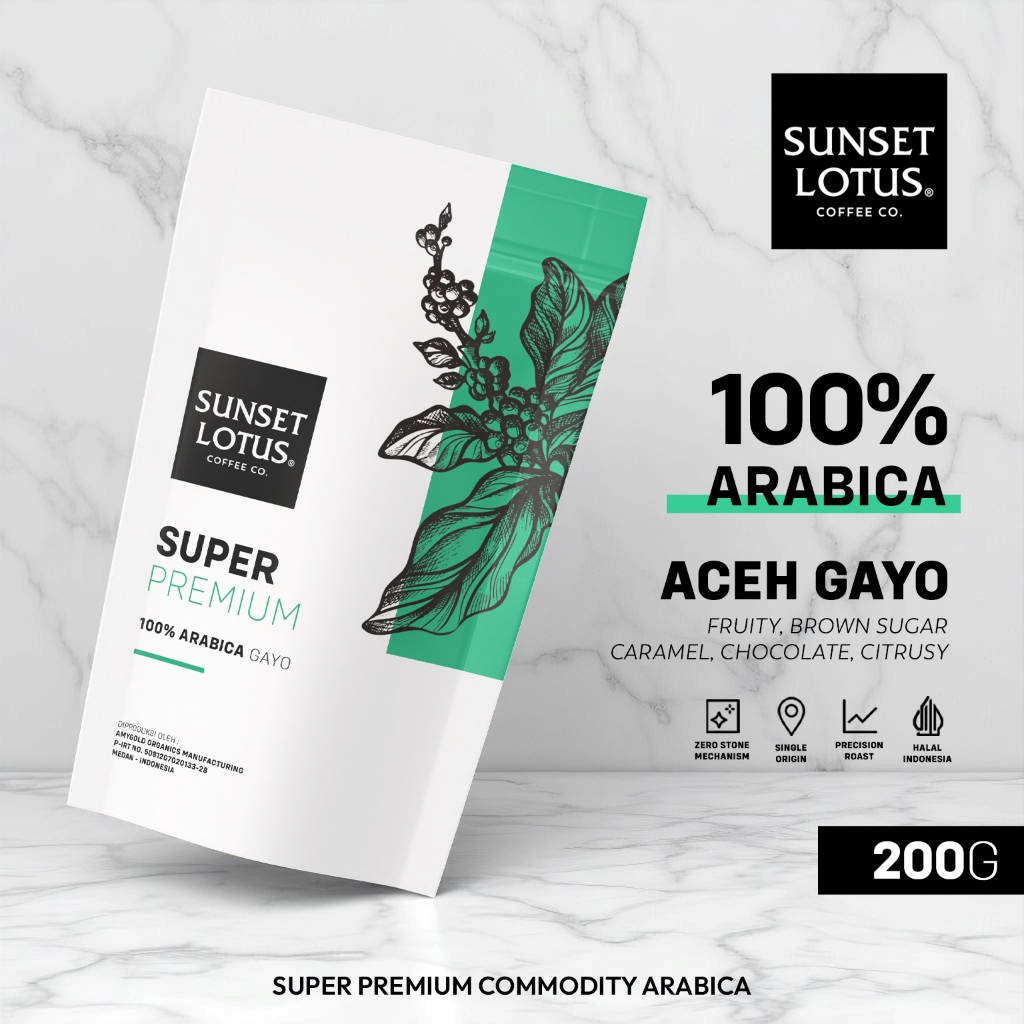 

Sunset Lotus Biji Kopi Full Arabika Gayo Super Premium Espresso Base 200g