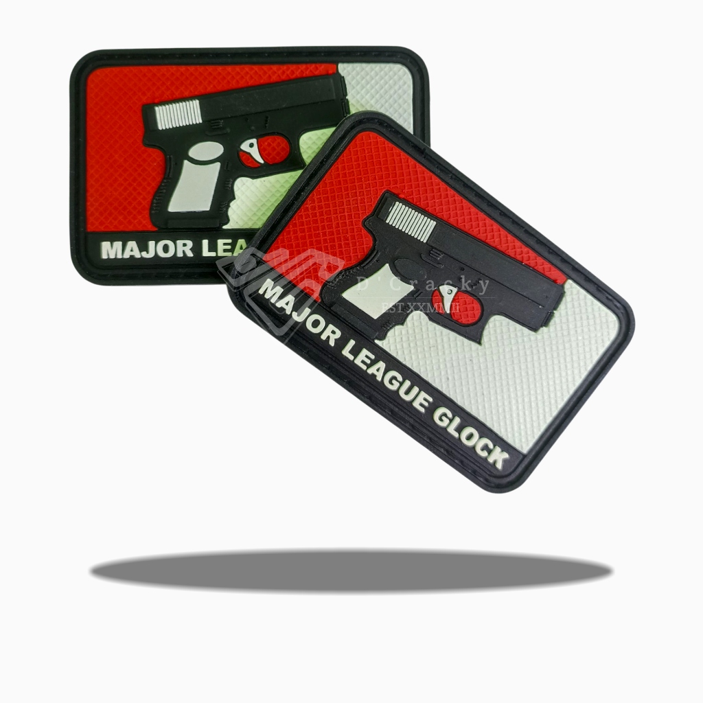Patch Rubber Logo Major League Glock - Emblem Bordir Velcro