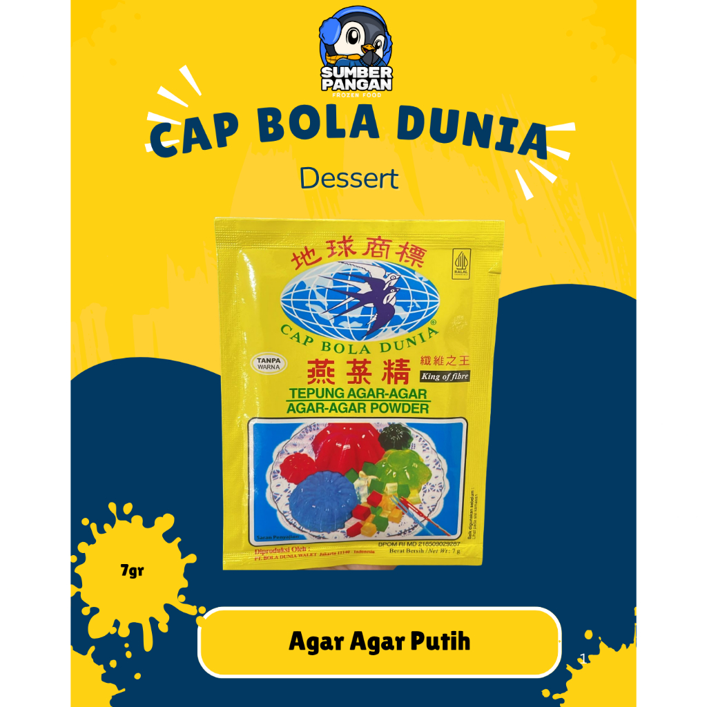 

Bola Dunia Agar Agar Putih 7gr