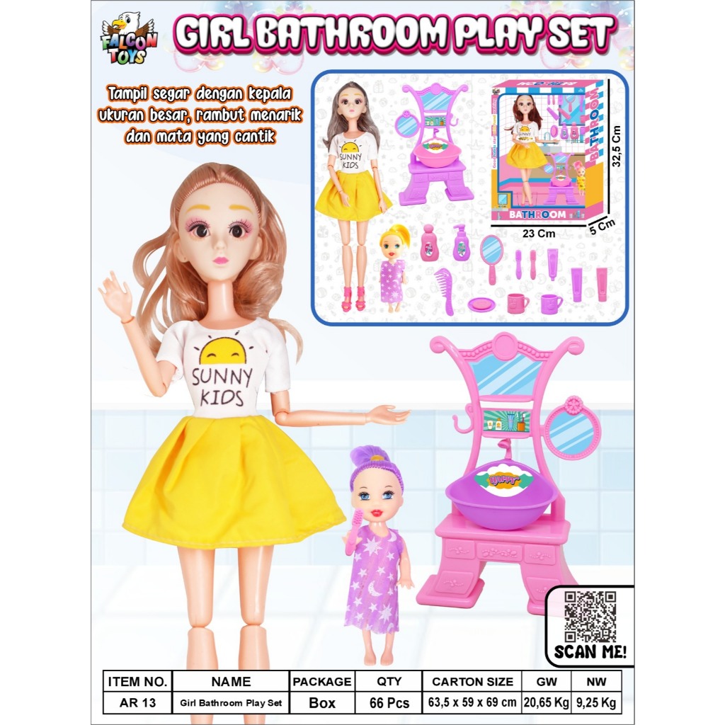 Mainan Boneka Barbie Besar & Kecil