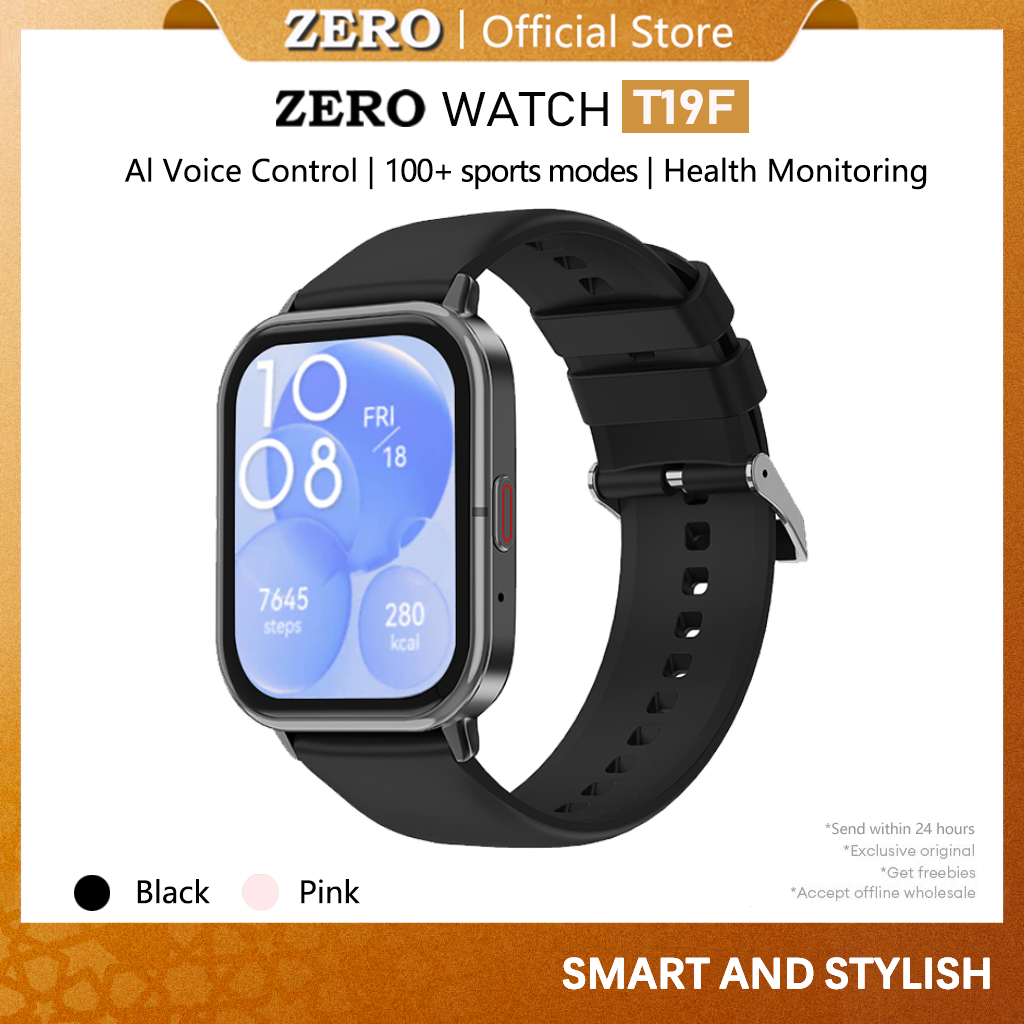 [Top Seller] Zero T19F Smartwatch 1.83"HD Screen Jan Tangan Metal Bezel AI Smart Voice Assistant Hea