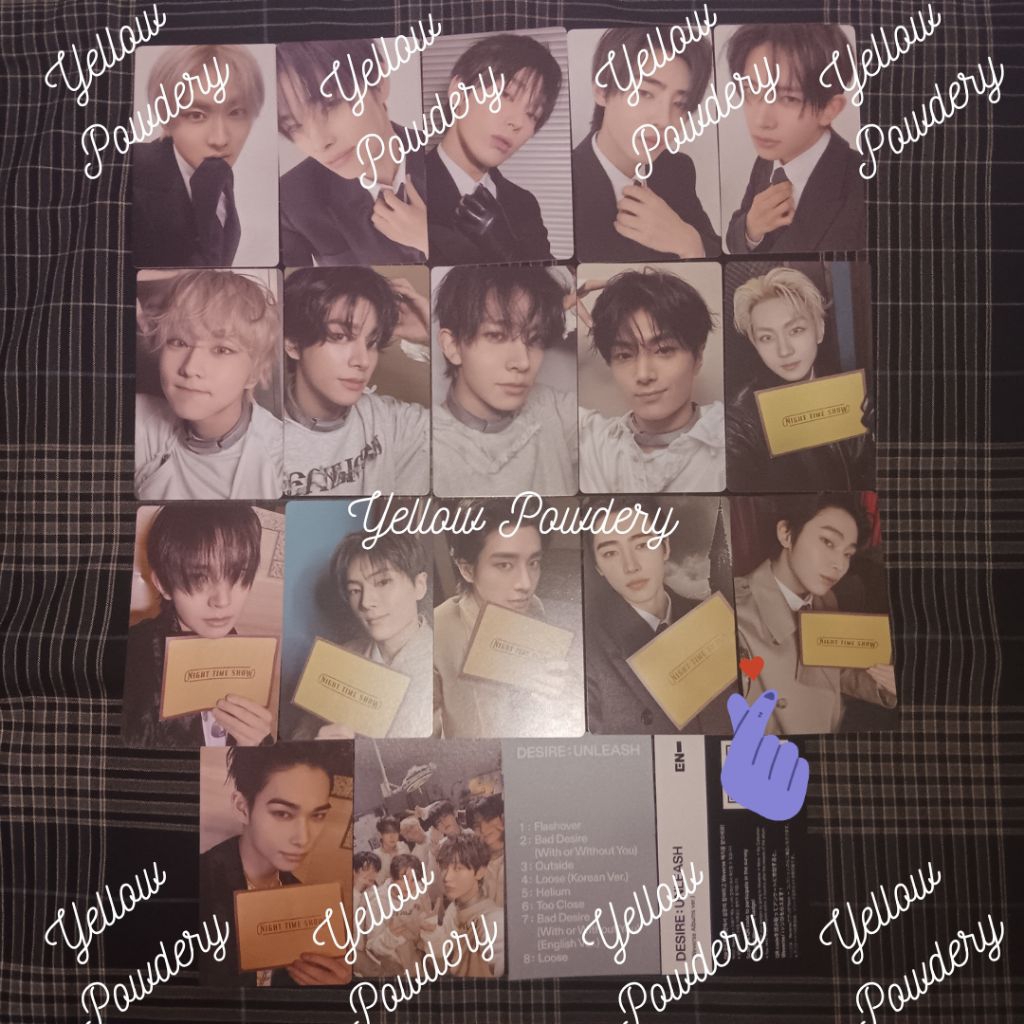 PHOTOCARD ALBUM ENHYPEN WEVERSE DESIRE UNLEASH SHARING HEESUNG JUNGWON JAKE NIKI SUNOO SUNGHOON JAY 
