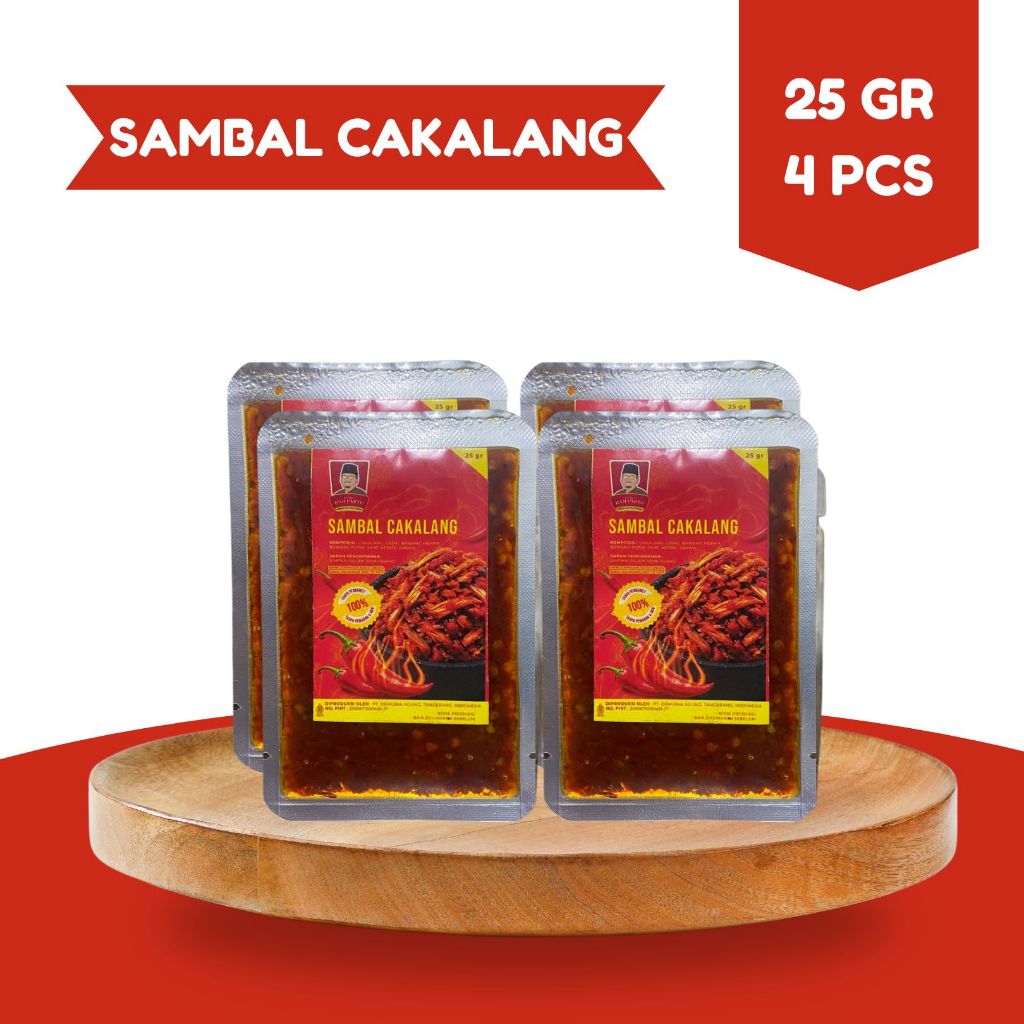 

PAKET 4 PCS Sambal Cakalang bumbu haji parto 25 gram - Tanpa MSG & Tanpa Pengawet