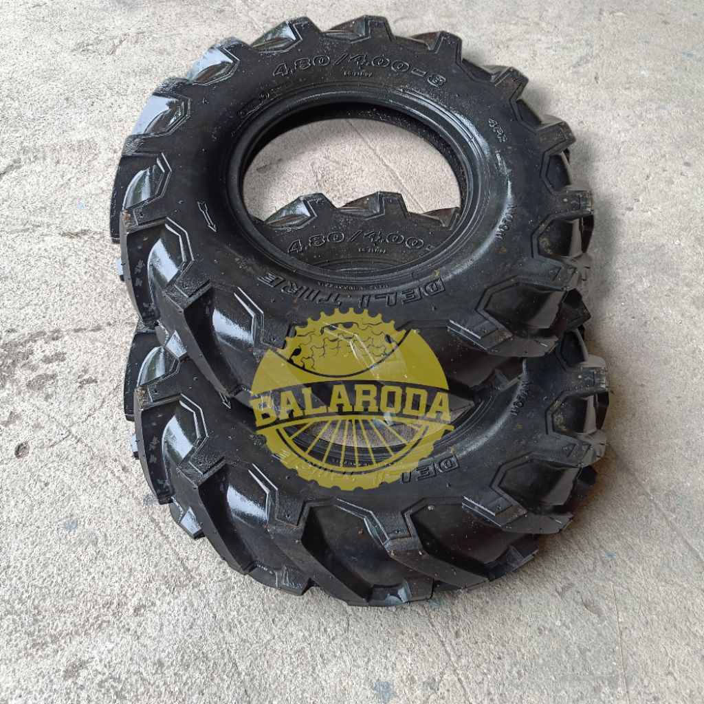 Ban Luar Tractor Traktor 4.8/400 RING 8 Kembang Kasar Deli Tire