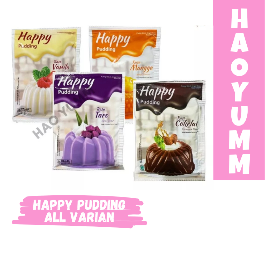 

[EXPIRED APRIL 2027] HAPPY PUDDING 60gr FORISA NUTRIJELL Puding Bubuk Susu Sachet 60gr [HAOYUMM]