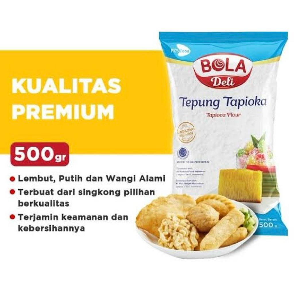 

Tepung Tapioka Bola Deli 500 Gram / Tepung Kanji Bola Deli