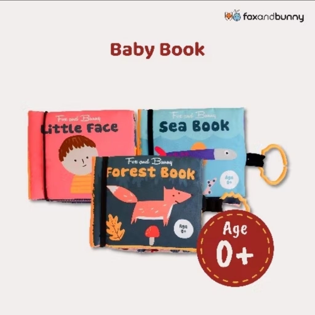 PRELOVED Fox and Bunny Baby Book Series Promo Bundling Buku Bayi Anak Softbook Face Sea Forest