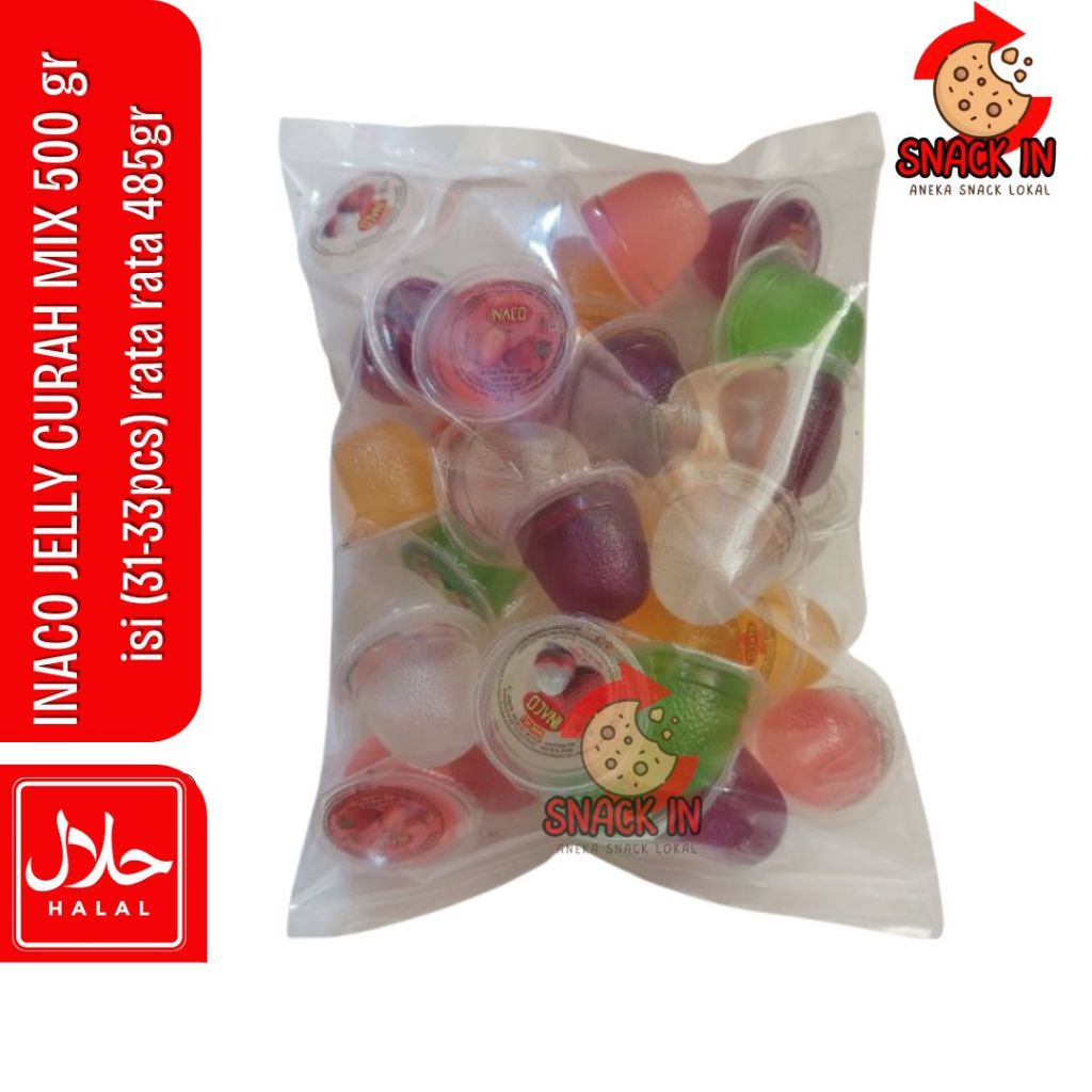 

INACO JELLY CURAH MIX 500 gram isi (31-33pcs) rata rata 485gr