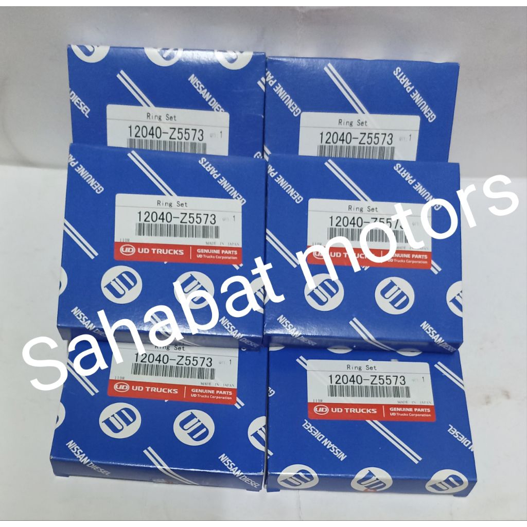 RING PISTON RING SEHER SET UD NISSAN FE6 CK87 12040-Z5573 ORIGINAL