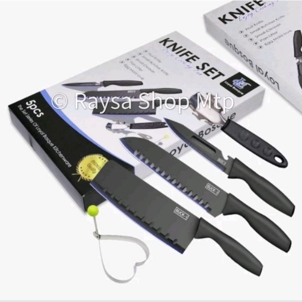 promo Knife Set Loyal Bosque Pisau Dapur Set 5 pcs
