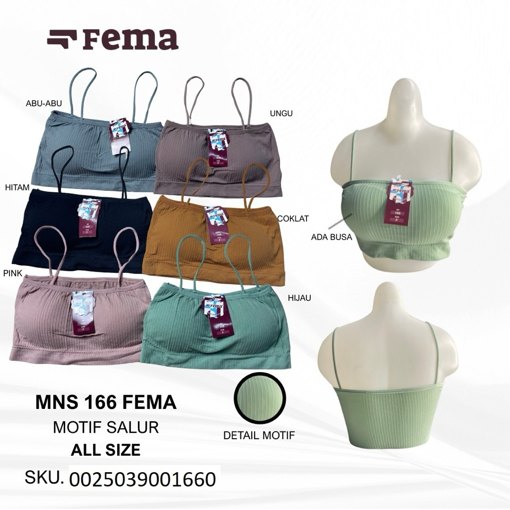 FEMA Bra sport wanita sexy polos tanpa kawat bh pakaian dalam sport bralette tali