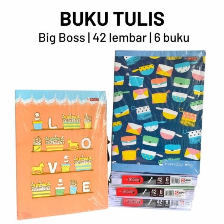 

Buku Tulis Big Boss 42 Lembar 1 Pack Isi 6PCS / Buku Tulis VISION Boxy 42 Lembar - Isi 6 PCS