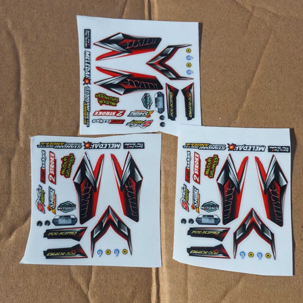 Stiker miniatur motor Striping miniatur motor Rx King Decal miniatur motor Rx King