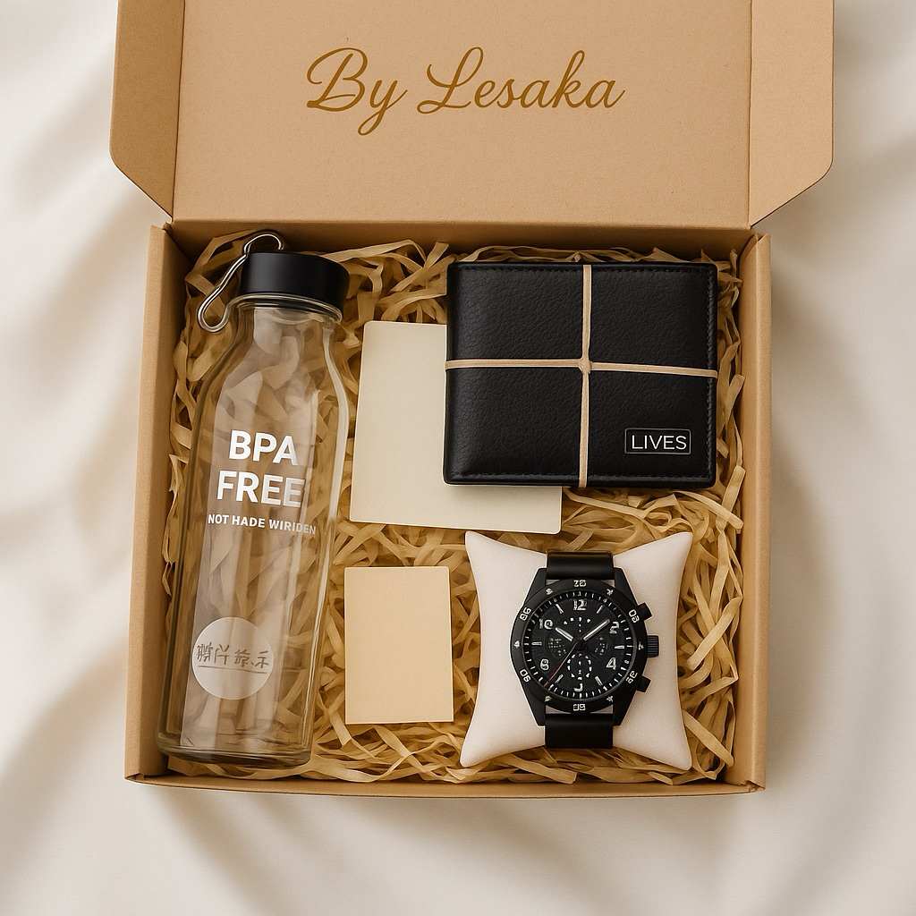 

Kado Ulang Tahun Cowok – Isi Jam, Dompet, Botol Elegan | By Lesaka