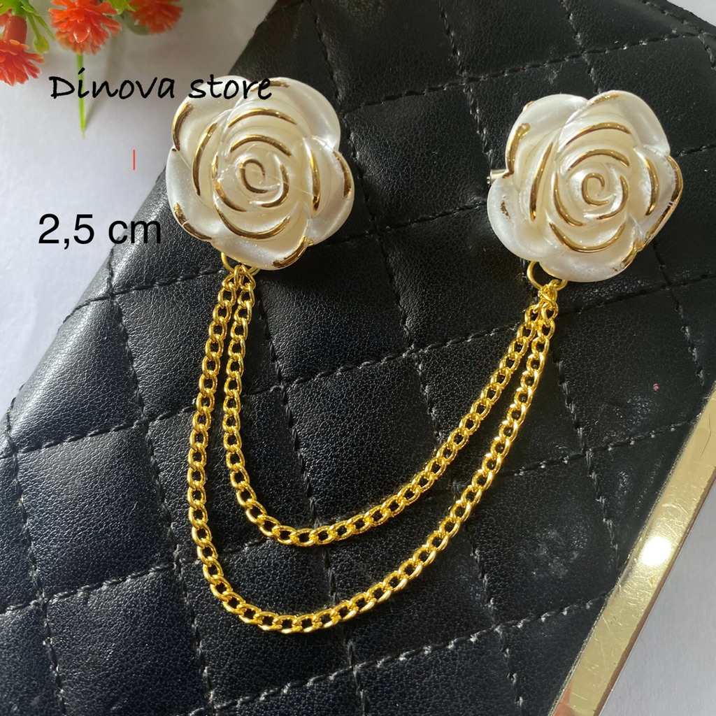 BROS RANTAI bunga resin/bros rantai kebaya/bros rantai kebaya