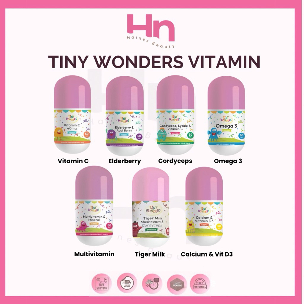 Haines Beauty  • TINY WONDERS Vitamins / Vitamins C / Multivitamis & Mineral / Omega 3 / Calcium & V
