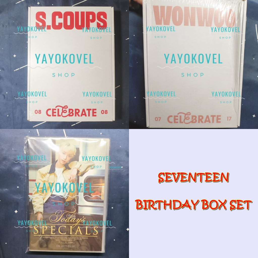 [READY] SEVENTEEN - SCOUPS - WONWOO - DK  - BIRTHDAY BOX VER 3 - VER 4 SEALED